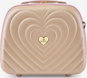 Braccialini - Bolsa de maquillaje 'Matelassé' en oro: frente