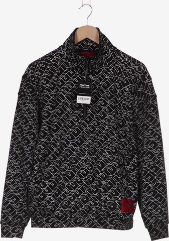 HUGO Sweatshirt & Zip-Up Hoodie in M in Black: front