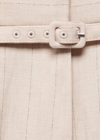 MANGO Wide leg Pleated Pants 'Gina' in Beige