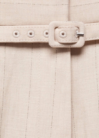 MANGO Wide Leg Bukser med fals 'Gina' i beige