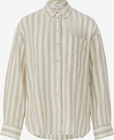 s.Oliver Bluse in hellbraun / weiß, Produktansicht