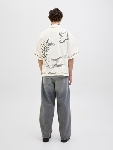 JACK & JONES Comfort fit Button Up Shirt in White