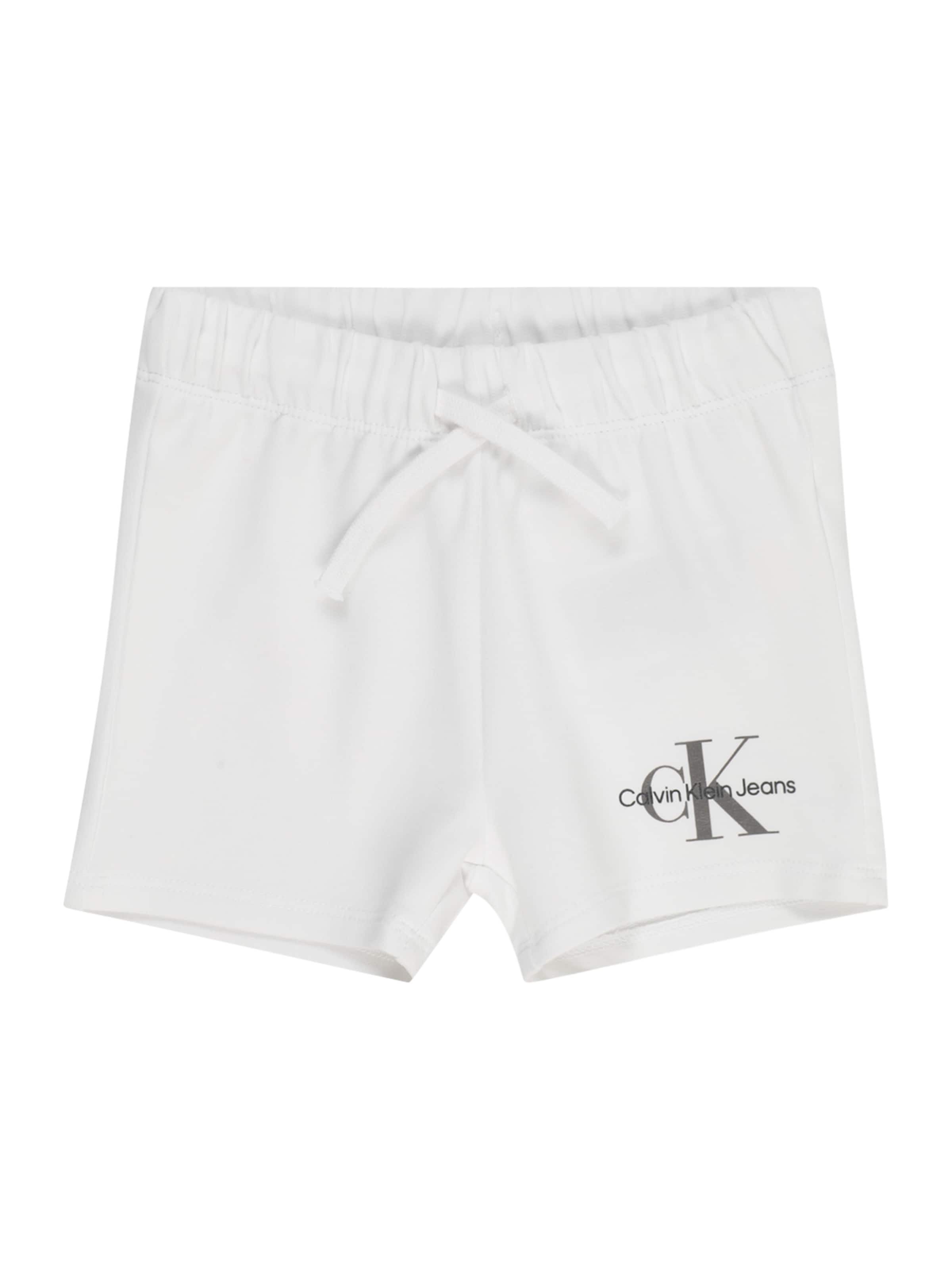 Calvin Klein Jeans Regular Trousers in White: front