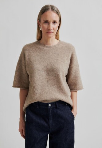 SECOND FEMALE - Jersey 'Selana' en beige: frente