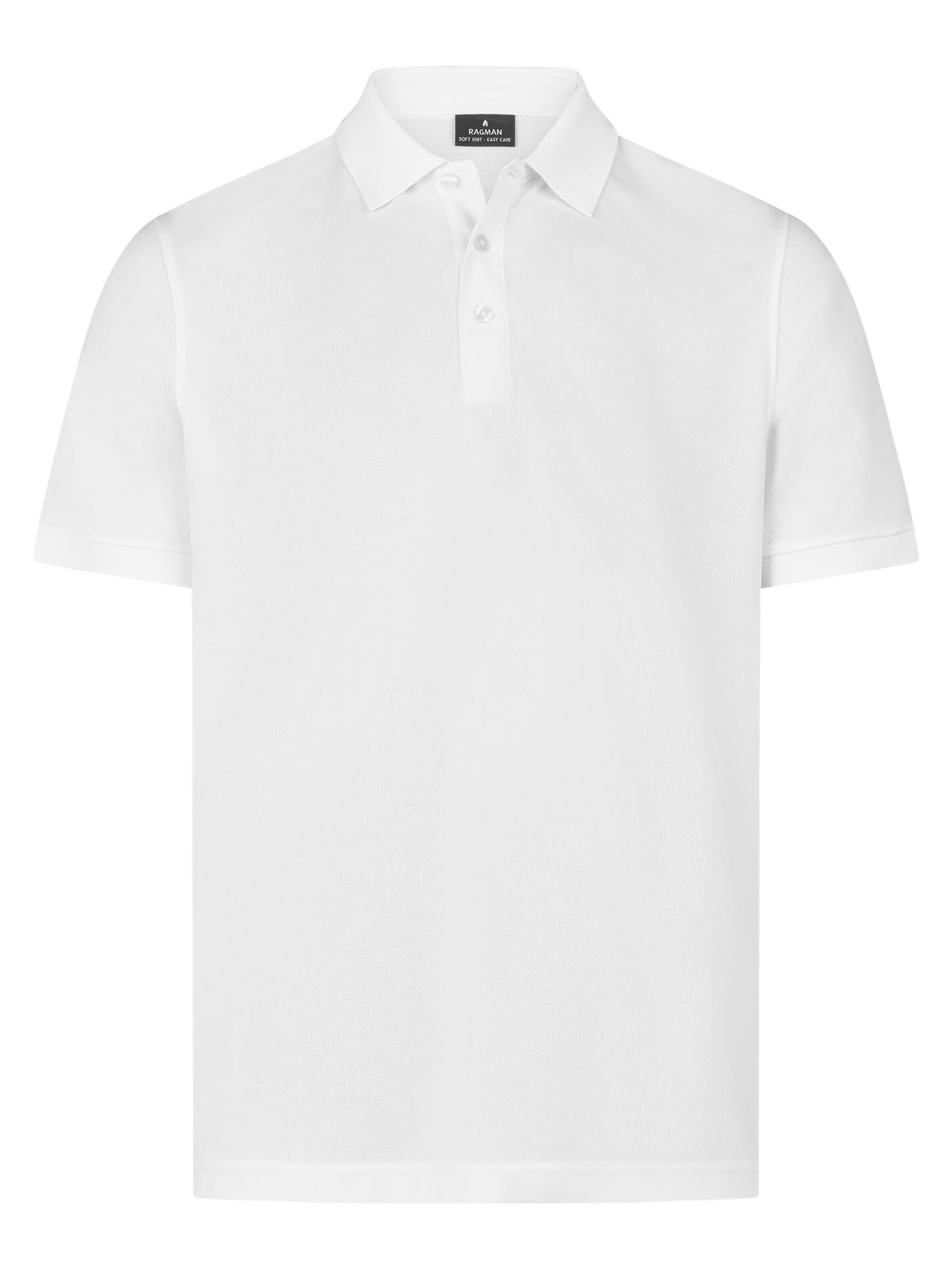 Ragman Shirt 'Basic' in Wit: voorkant