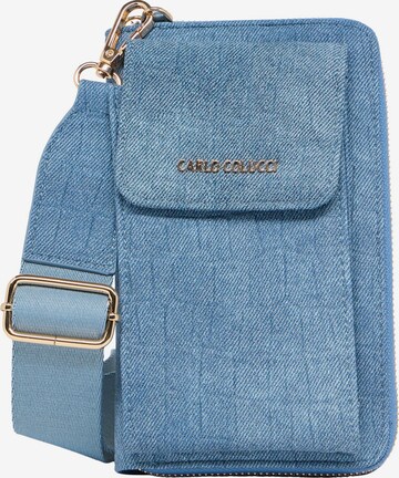 Carlo Colucci Crossbody Bag 'Di Genio' in Blue: front