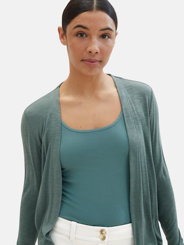 TOM TAILOR Knit cardigan in Green