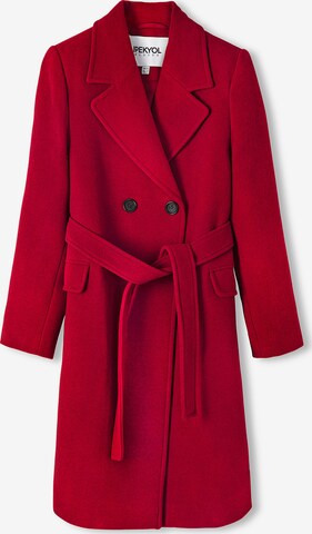 Ipekyol Between-Seasons Coat in Red: front