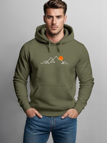 Neverless Sweatshirt 'Berg Linie'‌‌‌ in Grün