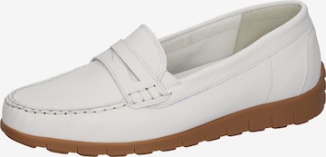 WALDLÄUFER Moccasins in White: front