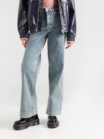 NÜMPH Szeroka nogawka Jeansy 'PARIS' w kolorze niebieski: przód