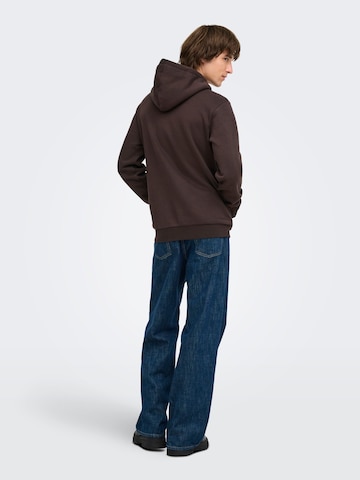 Coupe regular Sweat-shirt 'CERES' Only & Sons en marron