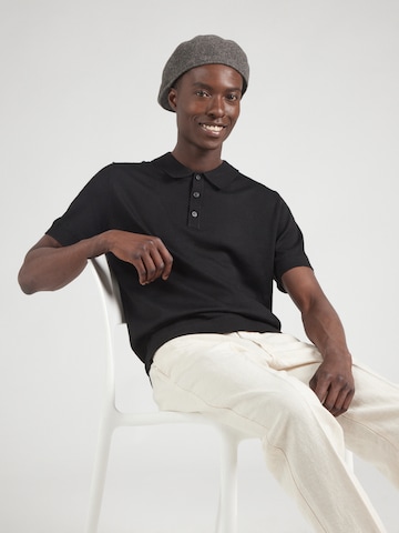 SELECTED HOMME Poloshirt 'SLHTOWN' in Schwarz: Vorderseite
