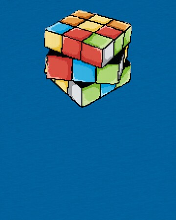 watabout.kids Shirt 'Pixel Zauberwürfel' in Blauw