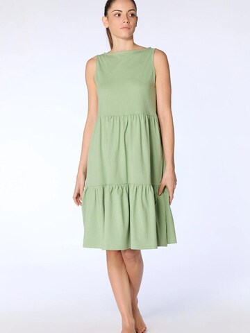 Leela COTTON Dress 'Damen Bio-Baumwoll-Volant-Sommerkleid' in Green