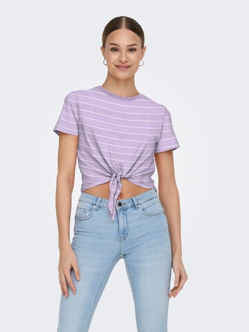 T-shirt 'MAY' ONLY en violet : devant