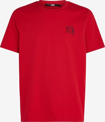 Karl Lagerfeld Shirt ' Ikonik ' in Rood: voorkant