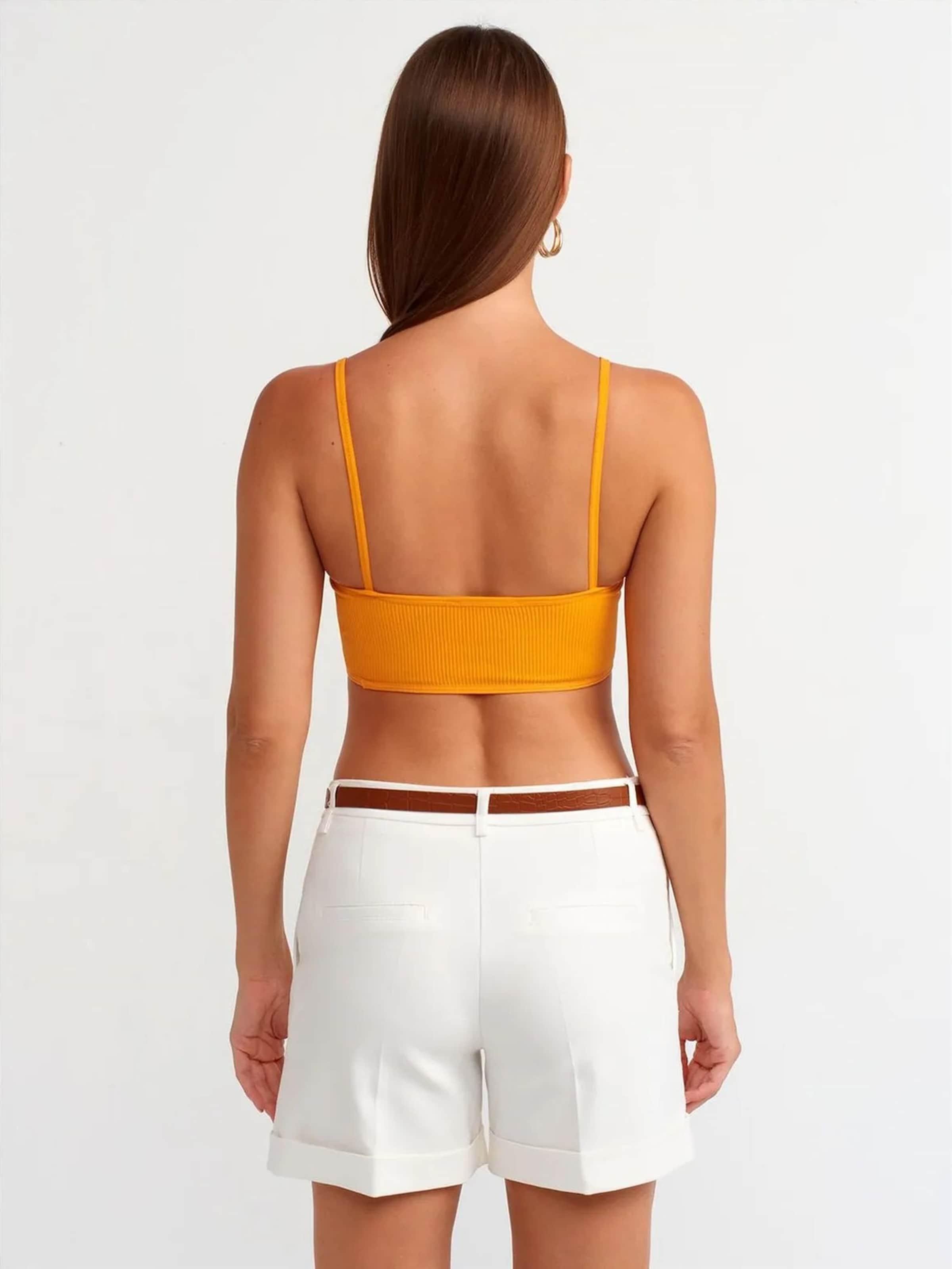 Dilvin Bralette Top in Yellow
