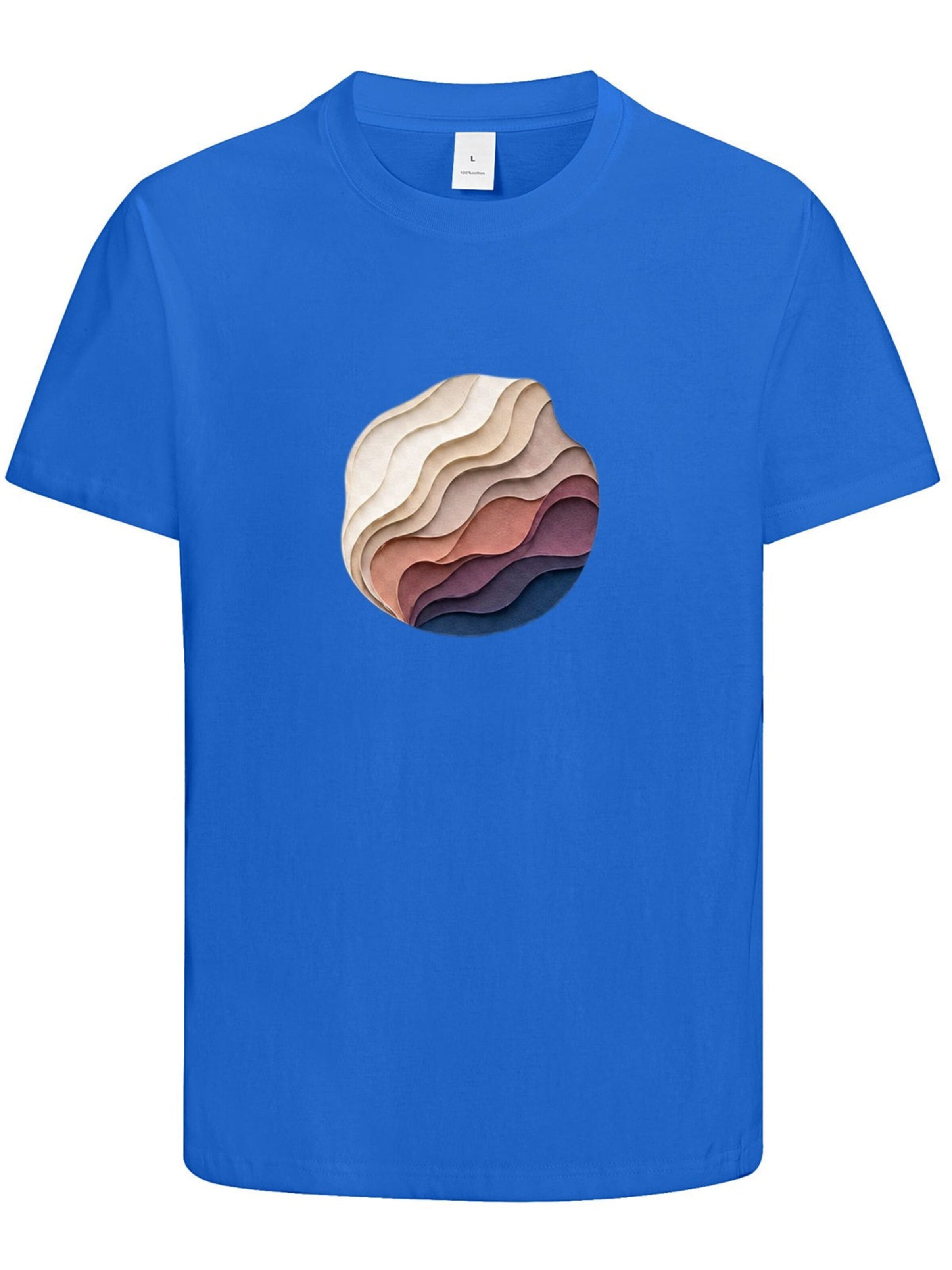 HUSKSWARE Shirt 'Grafik'‌‌‌‌‌‌‌‌‌ in Blau: Vorderseite