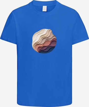 HUSKSWARE Shirt 'Grafik' in Blau: Vorderseite