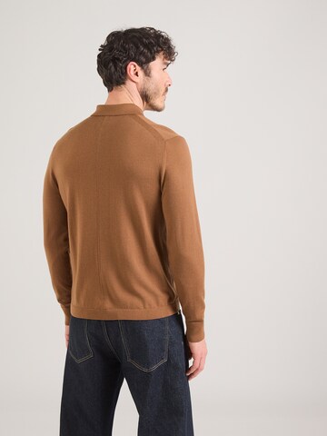 Calvin Klein Regularen Pulover | rjava barva