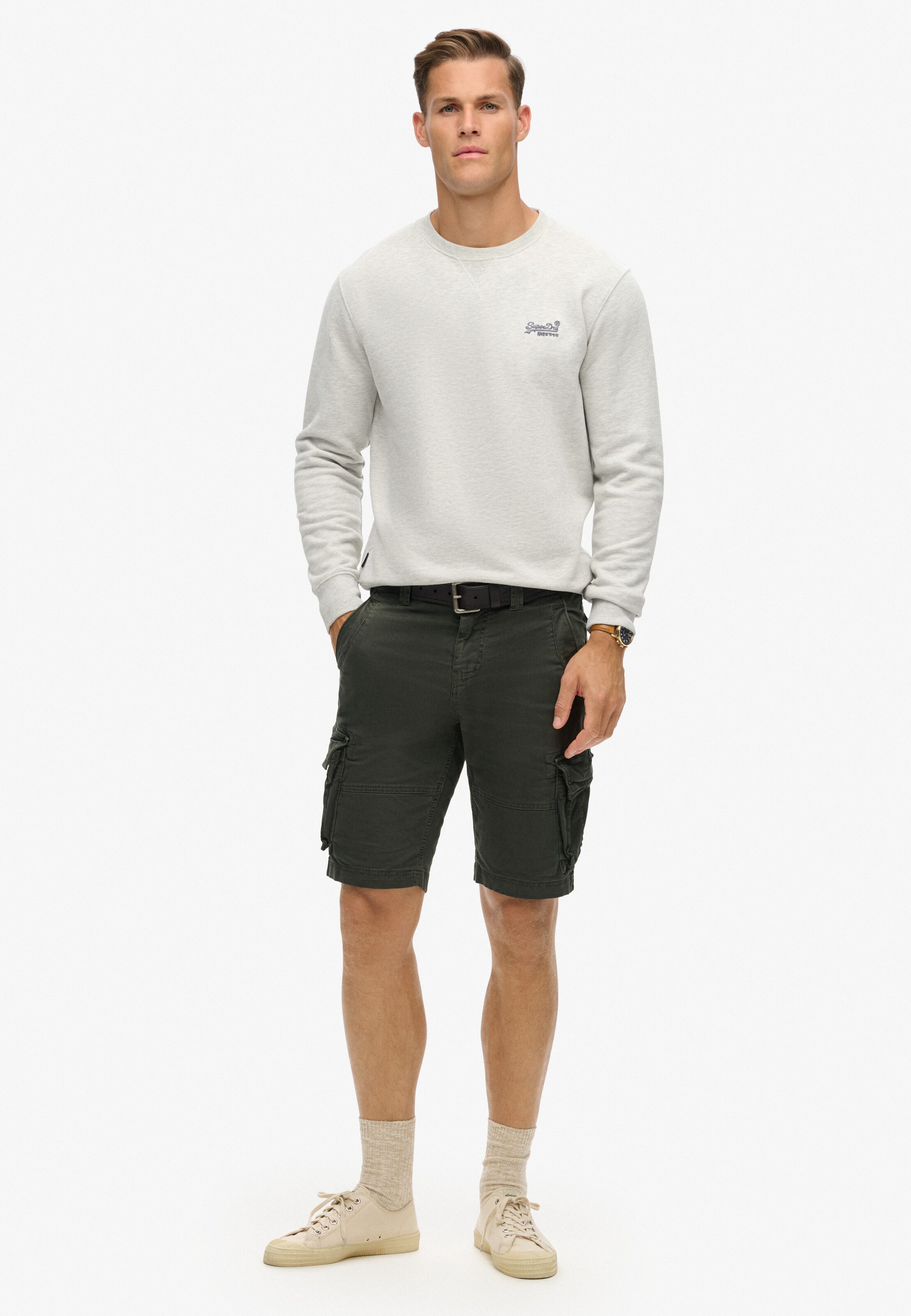 Superdry Loosefit Cargobroek 'Core' in Groen