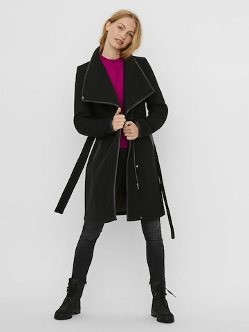 VERO MODA Between-Seasons Coat 'VMWATERFALL CLASS' in Black