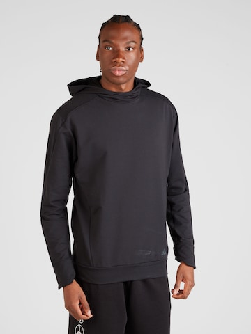 ADIDAS PERFORMANCE Athletic Sweatshirt in Black: front