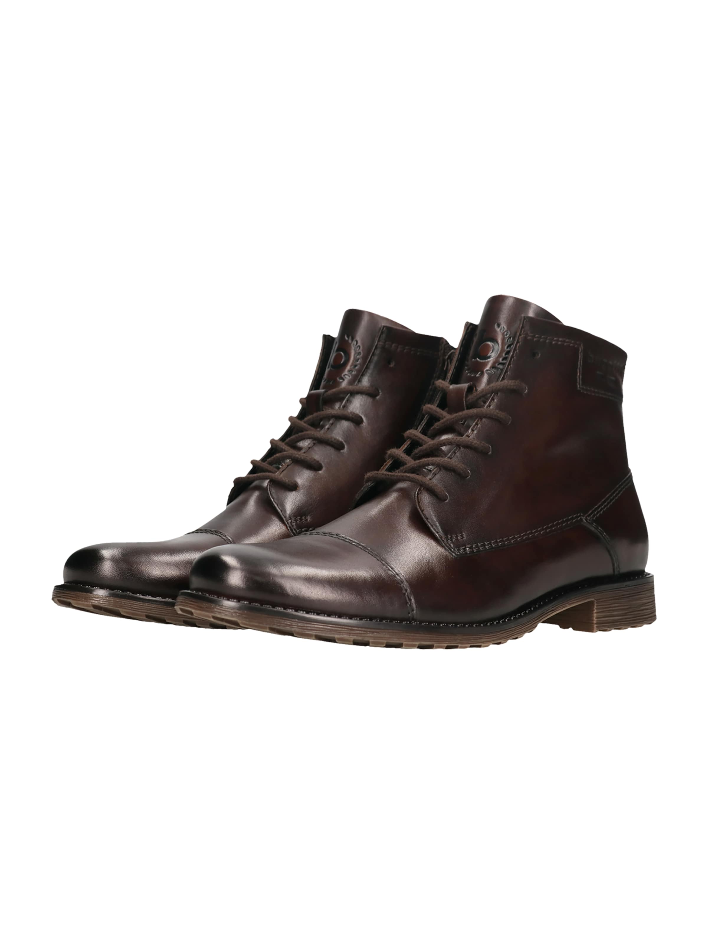 Boots stringati di bugatti in marrone