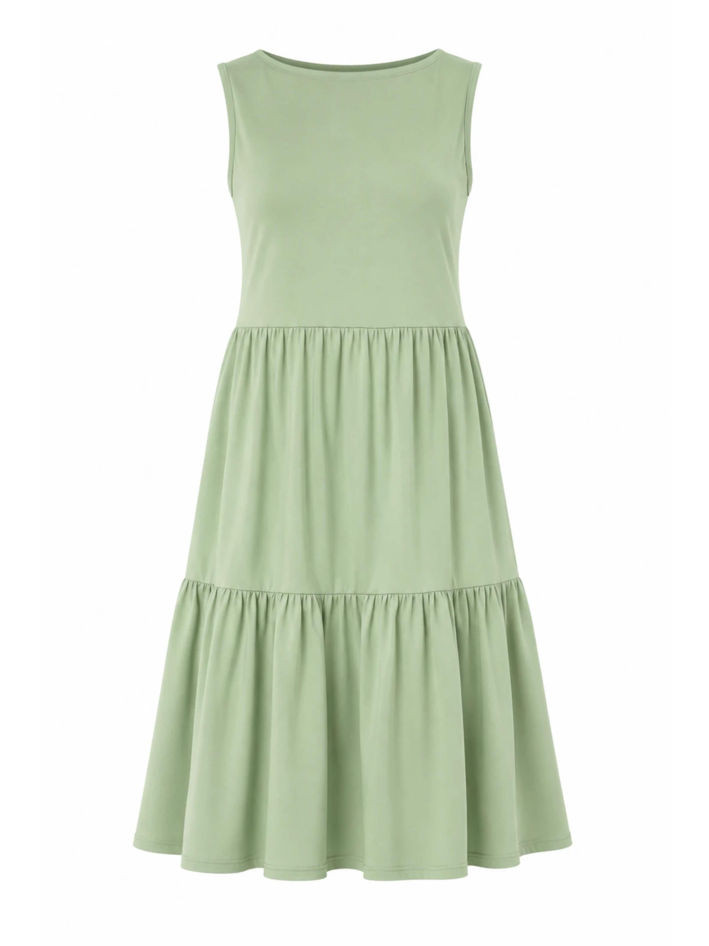 Leela COTTON Dress in Green: front