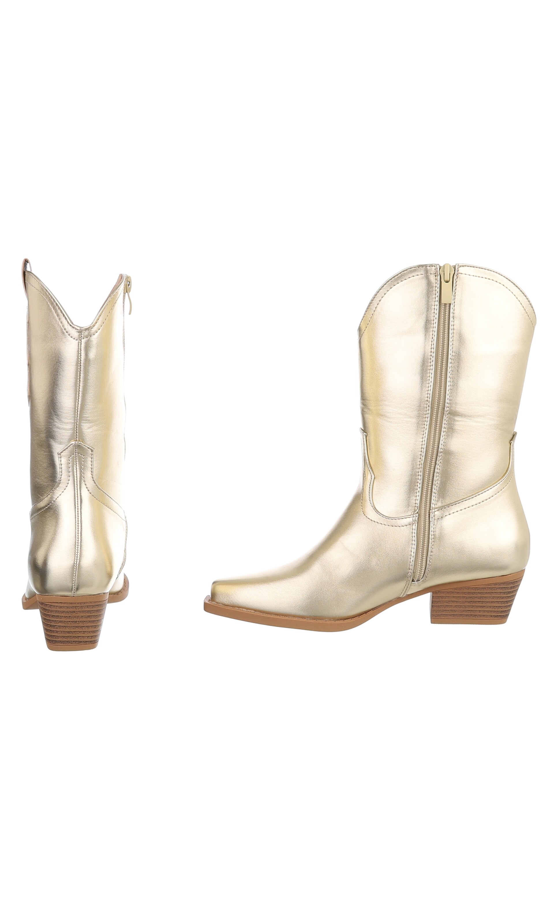 Ital-Design Cowboy Boots in Gold