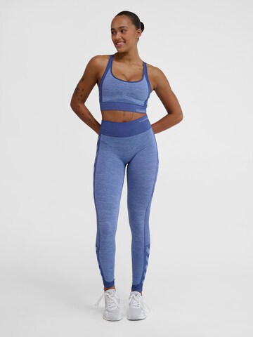 Skinny Pantalon de sport 'Shine' Hummel en bleu