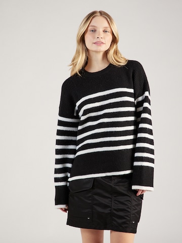 PIECES - Jersey 'LINE' en negro: frente