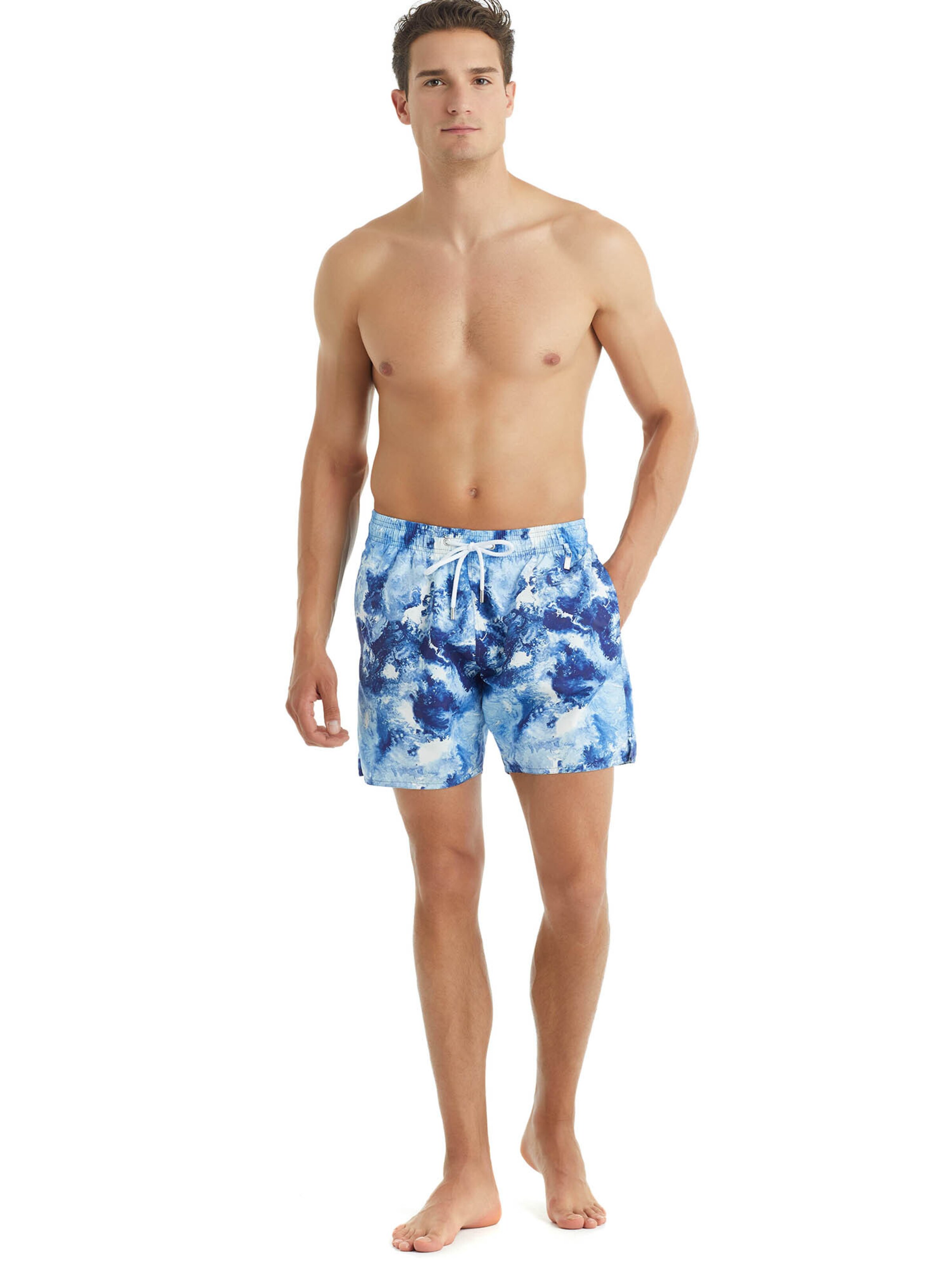 Blackspade Board Shorts ' Denim Effect  ' in Blue: front