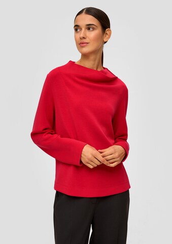 Sweat-shirt s.Oliver BLACK LABEL en rouge : devant