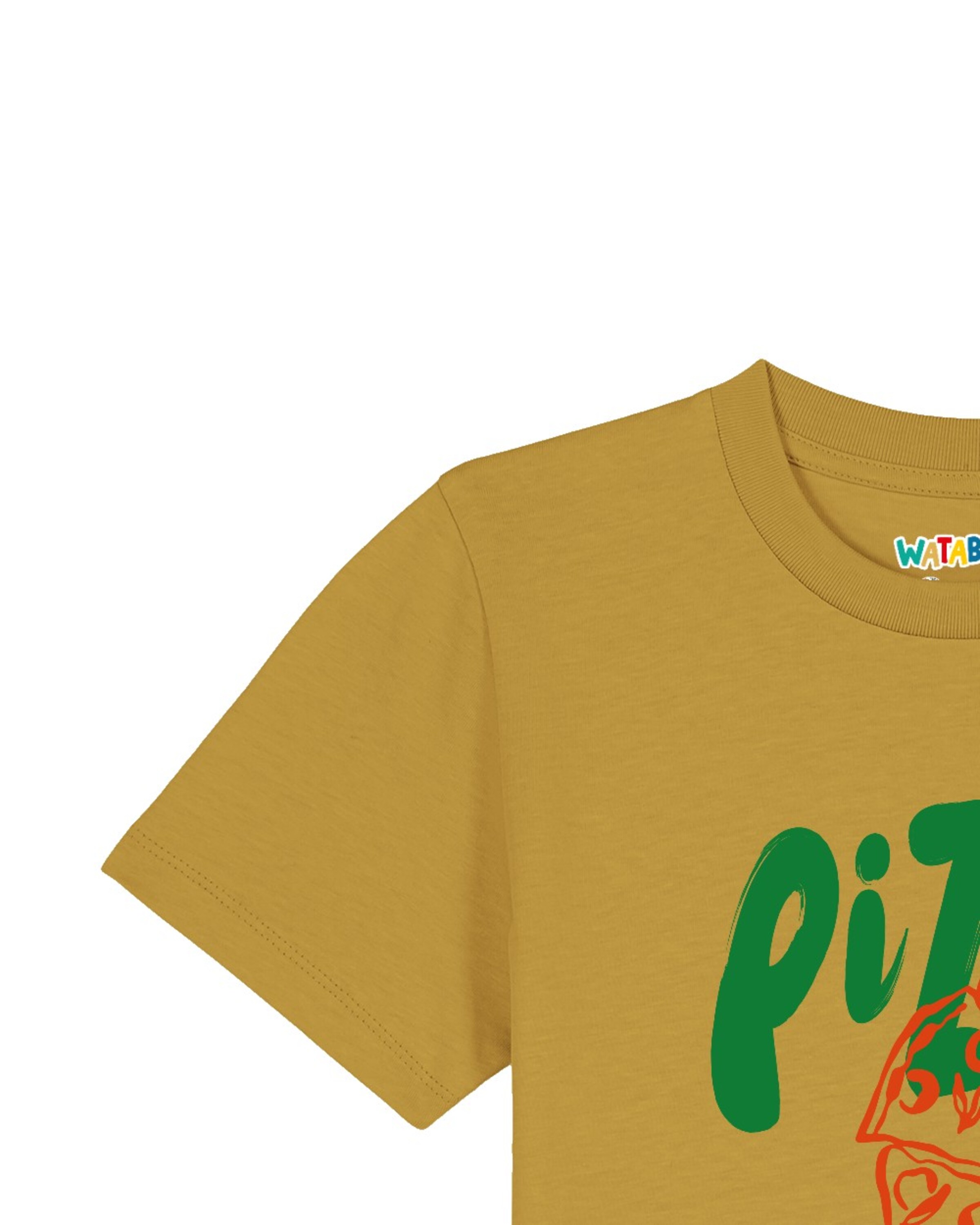 T-Shirt 'Pizza' watabout.kids en jaune