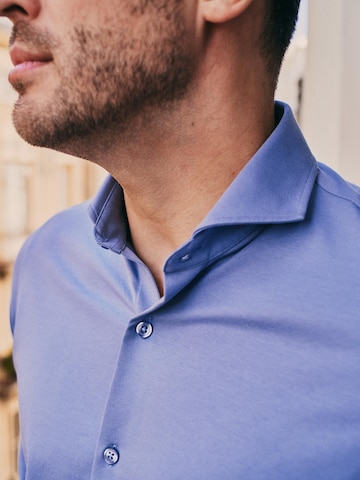 Suitable Slim fit Button Up Shirt in Blue