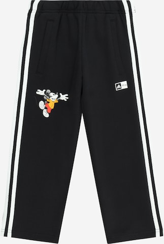 ADIDAS SPORTSWEAR Regular Workout Pants 'Adidas x Disney Micky Maus' in Black: front