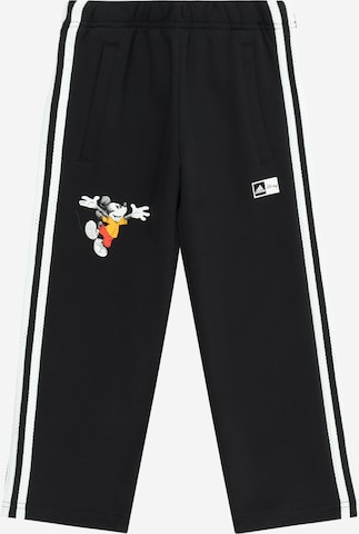 ADIDAS SPORTSWEAR Regular Urheiluhousut 'Adidas x Disney Micky Maus' värissä musta: edessä