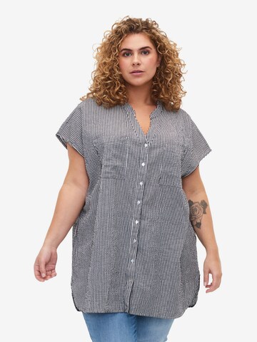 Zizzi Bluse 'ELENE' in Schwarz: predná strana