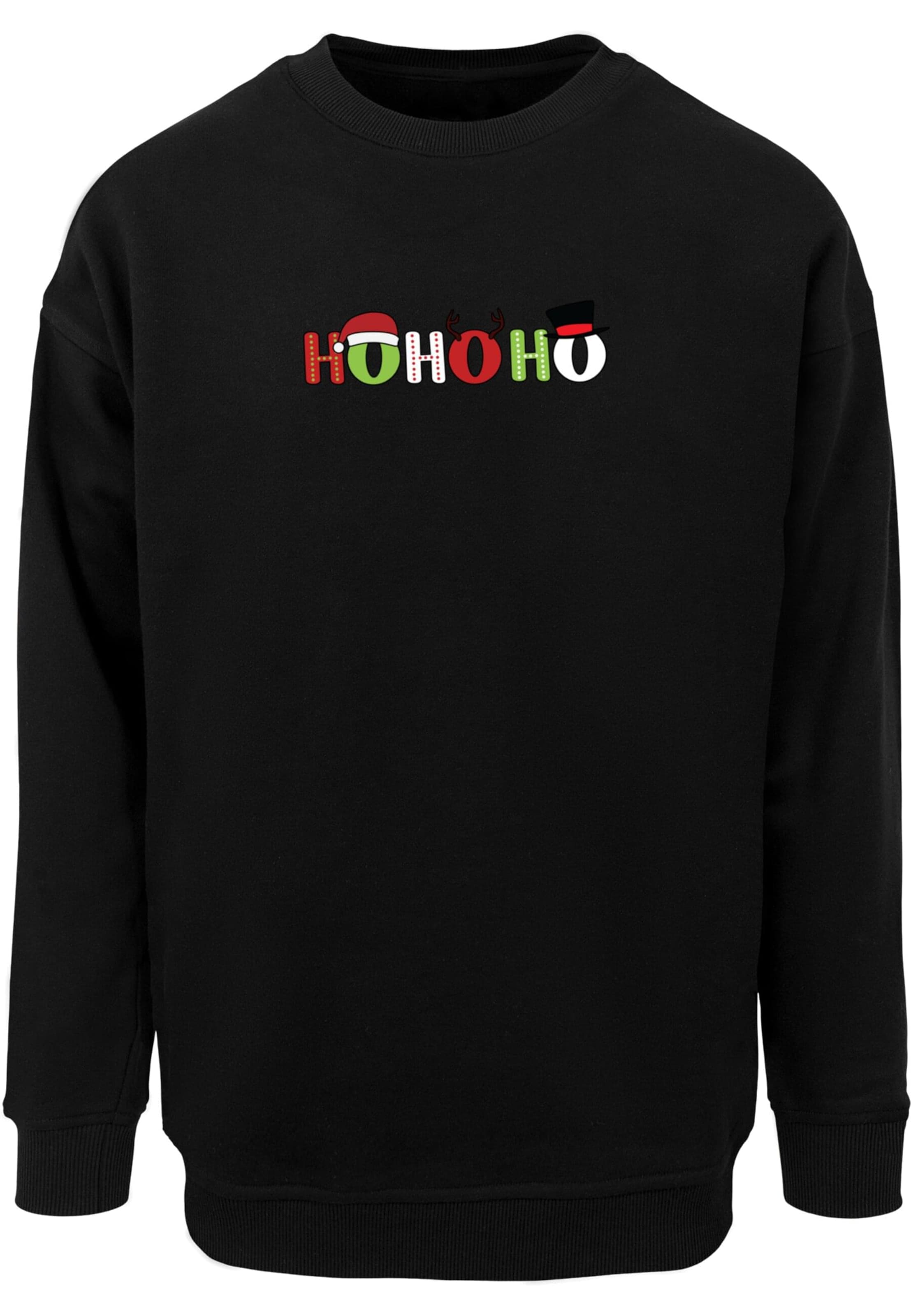 Sweat-shirt 'Christmas Ho Ho Ho' Merchcode en noir : devant