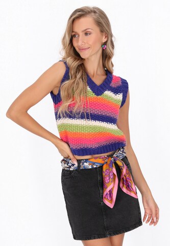 Pull-over IZIA en bleu : devant