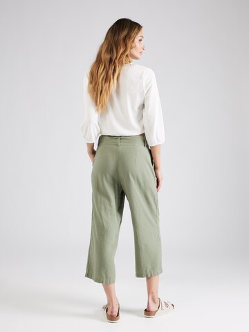 ONLY Wide leg Bandplooibroek 'CARO' in Groen