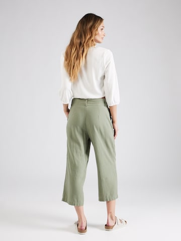 ONLY Wide leg Pleat-Front Pants 'CARO' in Green
