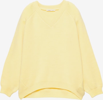 Pull&BearŠiroki pulover - žuta boja: prednji dio