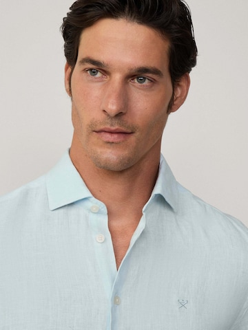Hackett London Regular Fit Hemd 'Ess' in Blau