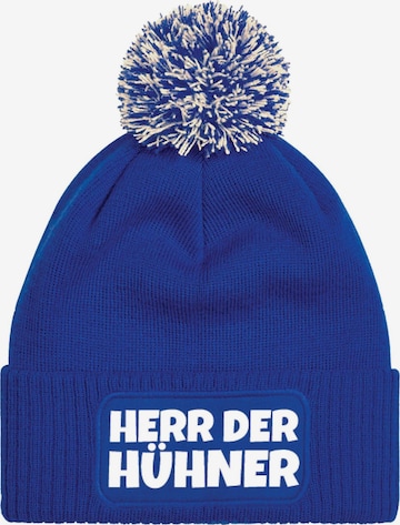 Youth Designz Beanie 'Herr der Hühner' in Blue: front