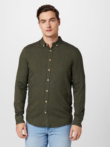 Kronstadt Regular fit Button Up Shirt 'Johan Diego' in Green: front