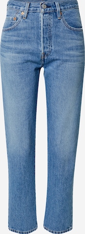 LEVI'S ® Regular Jeans '501® Crop' in Blauw: voorkant