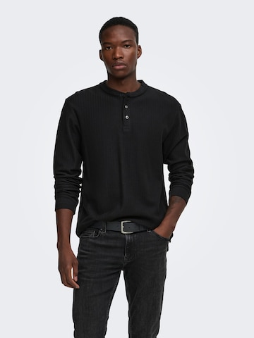 Only & Sons - Camiseta en negro: frente